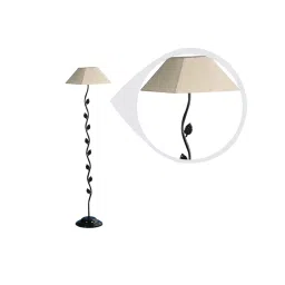 Tucasa NTU-133 B-22 Floor Lamp with Metal Base (Beige) image 3