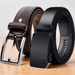 Roadster The Lifestyle Co. Men Set of 2 Textured PU Belt-picture-10