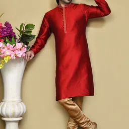 RANAK Men Ethnic Motifs Thread Work Kurta image 3