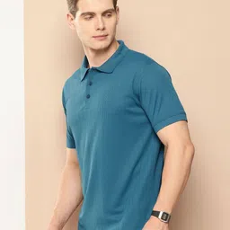 INVICTUS Men Self Design Polo Collar T-shirt image 2