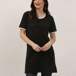 DDASPRATION Women Solid Cotton T-shirt-picture-11
