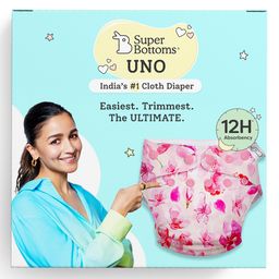 SuperBottoms Freesize UNO - Reusable cloth diaper + 1 Dry Feel Magic Dry Pads Set - Cherry Blossom-picture-30