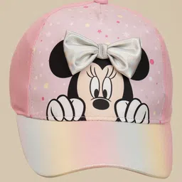 Kidsville Cotton Blend Disney Mickey & Friends Featuring Minnie Mouse Printed Cap - Pink - Diameter 17 Cm-image-85