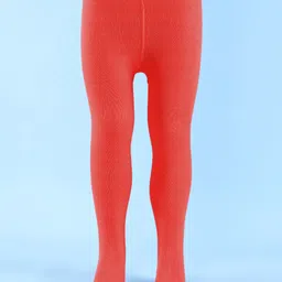 Doodle Poodle Cotton Elastane Knitted Solid Tights - Red-picture-10