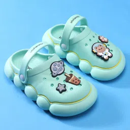 Babyoye Clogs with Back Strap Closure - Sea Green image 2