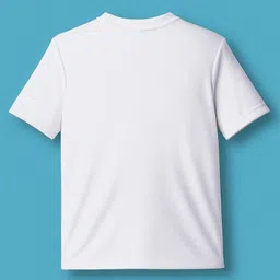 ADIDAS KIDS Cotton Knit Half Sleeves T-Shirt with Brand Name Graphic - White image 3