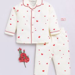 Clt.s Kids Printed Lapel Collar Pure Cotton Night Suit-picture-27
