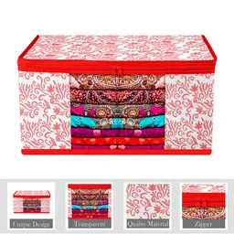 Kuber Industries Red & White 6 Pieces Printed Multi-Utility Organisers image 2