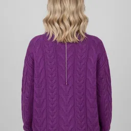 DressBerry Women Cable Knit Pullover image 4