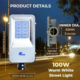FORUS 100 W Led Street Light IP66 Warm White image 4