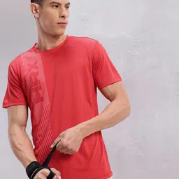 HRX by Hrithik Roshan Brand Logo Print Rapid-Dry Training T-shirt-picture-32