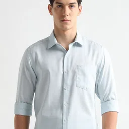 Arrow Men Checked Spread Collar Cotton Formal Shirt-picture-23