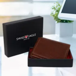 Swiss Eagle Men Leather Two Fold Wallet-picture-18