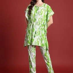 Anouk Women Abstract Printed Kaftan Kurta with Trousers-image-58