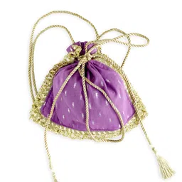 Tiber Taber Girls Woven Design Lace Lurex Potli Bag-image-87