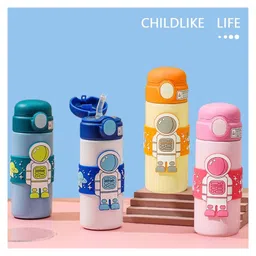 YAMAMA Astronaut Theme Hot and Cold Water Bottle for Kids Insulated SS316 Bottle Kids Water Bottle Double Walled Vacuum Insulated Stainless Steel Bottle - 500 ML (Color May Vary)-image-50