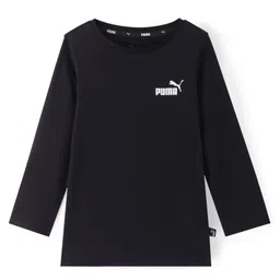 Puma Cotton Knit Full Sleeves T-Shirt With Logo Print - Black-picture-30