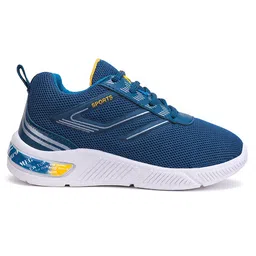 BERSACHE Mesh Detailed Lace Up Sneakers - Blue image 3