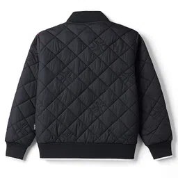 Junior Killer Full Sleeves Solid Light Winter Quilted Jacket - Black image 2