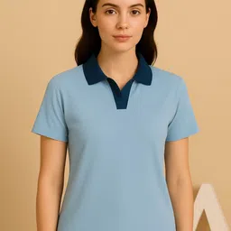 Adyavastram Women Solid Polo Collar Cotton T-shirt-picture-37