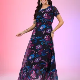 Raiyani Enterprise Print Crepe Fit & Flare Dress-picture-12