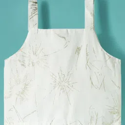 Twetoons Woven Full Sleeves Jacket Top and Trouser Set With Abstract Foil Print - White image 3