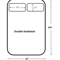 Aura Grey & White Geometric 144 TC Queen Bedsheet with 2 Pillow Covers image 2