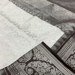 KALINI Woven Design Zari Silk Blend Banarasi Saree image 4