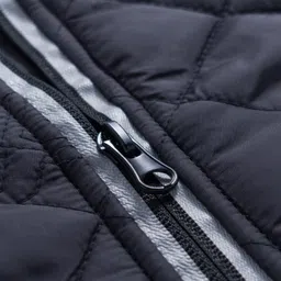 Junior Killer Full Sleeves Solid Light Winter Quilted Jacket - Black image 3