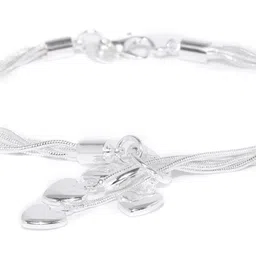 Jewels Galaxy Silver-Plated Multistrand Bracelet image 4