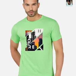 GLOBAL NOMAD Men 2 Printed Bio Finish Applique T-shirt-picture-33