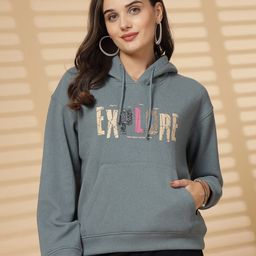 R.Code by The Roadster Life Co. Women Printed Hooded Sweatshirt-picture-5