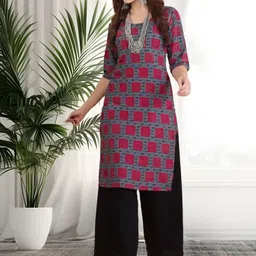 arangya Women Geometric Printed Crepe Kurta-picture-14