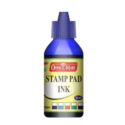 Soni Office Mate 100 ml Stamp Pad Refill Ink Smudge Free and Long Lasting for Office, School, Craft & DIY, Blue (Pack of 10)-image-5