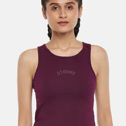 Ajile by Pantaloons Maroon Print Tank Top-picture-18