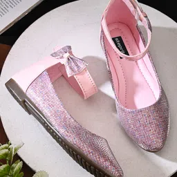 Steprite Bow Detailed Shimmer Embellished Bellies- Pink-picture-26