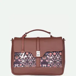 ZOUK Floral Printed Structured Satchel-picture-52