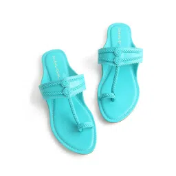 Chaal Chalan Jayla Turquoise Kolhapuris image 5