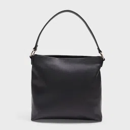 Twenty Dresses by Nykaa Fashion Black Solid Casual Tote Bag image 1