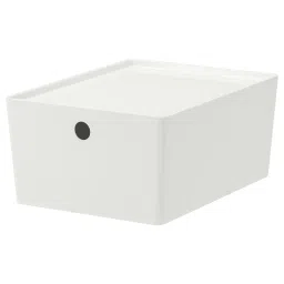 ikea kuggis Box with lid, white, 26x35x15 cm-picture-10