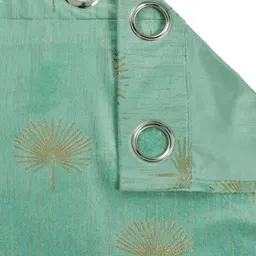 Galaxy Home Decor Green Set of 2 Room Darkening Door Curtain image 2