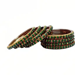 AMSHA Multi Glass Artificial Stones Bangle image 2