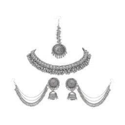 N S G Silver Plated Beaded Jewellery Set-picture-20