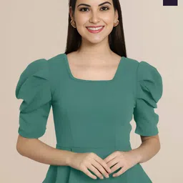 Mast & Harbour Women Pack Of 2 Puff Sleeve Peplum Top-picture-38