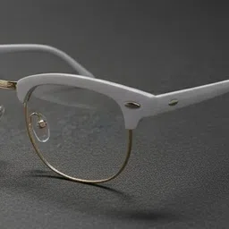 RORCE Unisex Clear Lens & White Wayfarer Sunglasses with image 4