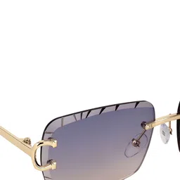 PELLE LUXUR Unisex Rectangle Sunglasses with UV Protected Lens PLSG8142 image 2