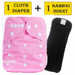 Babymoon Reusable Cloth Diaper with Insert - Pink image 1