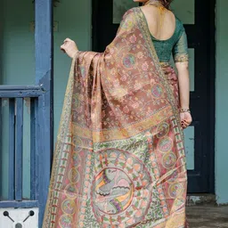 ALMAARI FASHION Ethnic Motifs Pure Cotton Banarasi Saree image 4