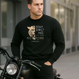 FARROWX Men Graphic Printed Round Neck Sweatshirt image 4