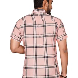 Metronaut Men Regular Fit Spread Collar Buffalo Checked Casual Shirt image 5